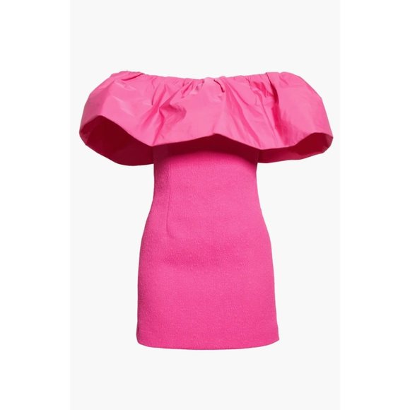 REBECCA VALLANCE Cecily Off the Shoulder pink mini dress size 0 - Picture 5 of 11